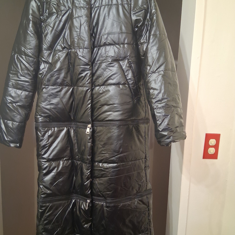 Black Convertible Puffer Coat